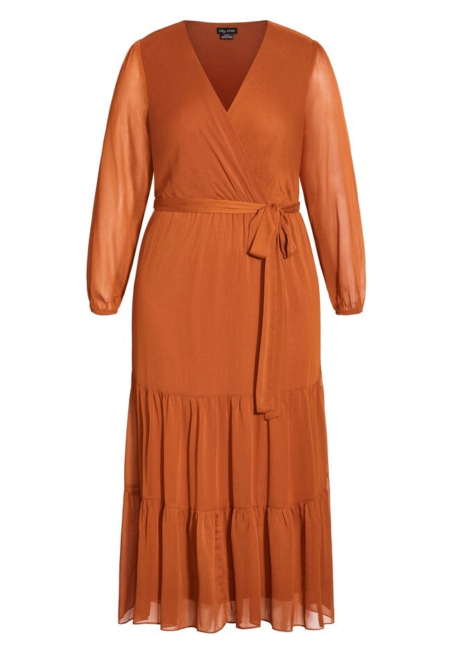 Pretty Tier Maxi Dress - toffee, BROWN, alternate image number 3