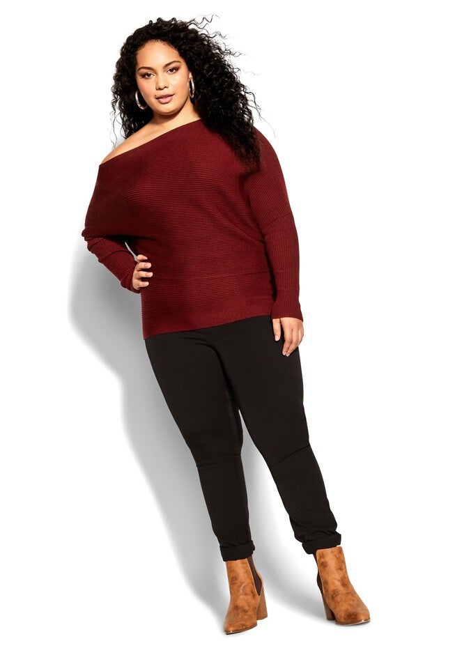 Stella Sweater - port, RED, on-hover image number null