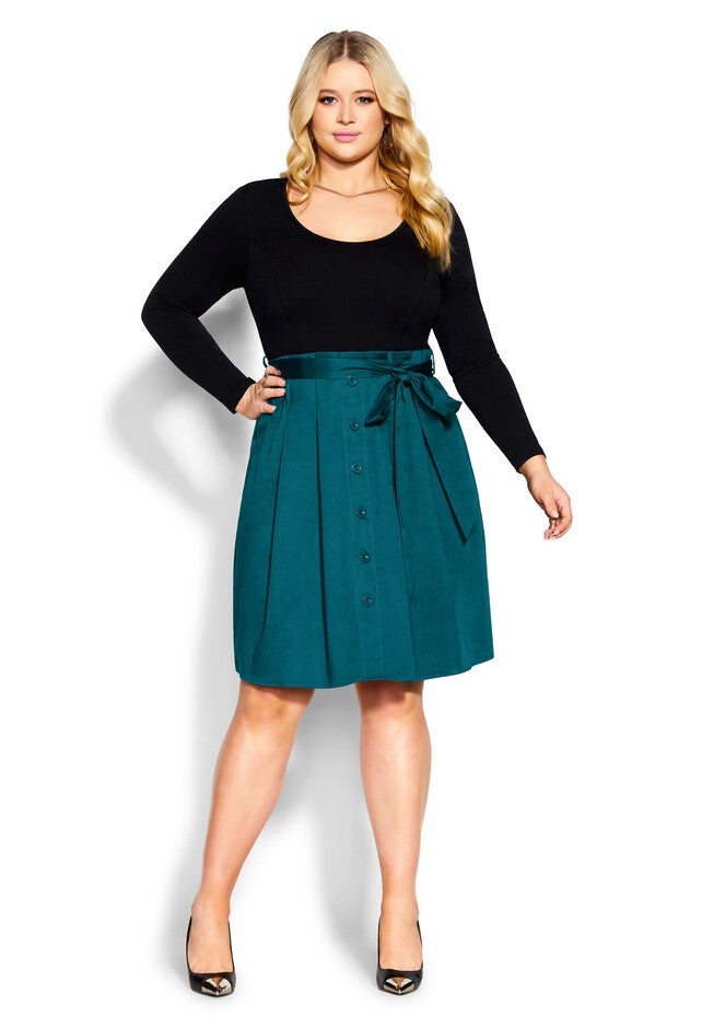 Uptown Girl Dress - teal, BLUE, hi-res image number null