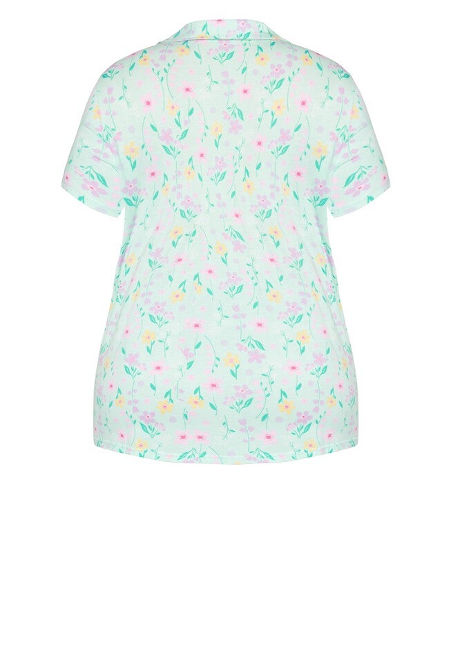 Button Up Sleep Top, FLORAL, alternate image number 5