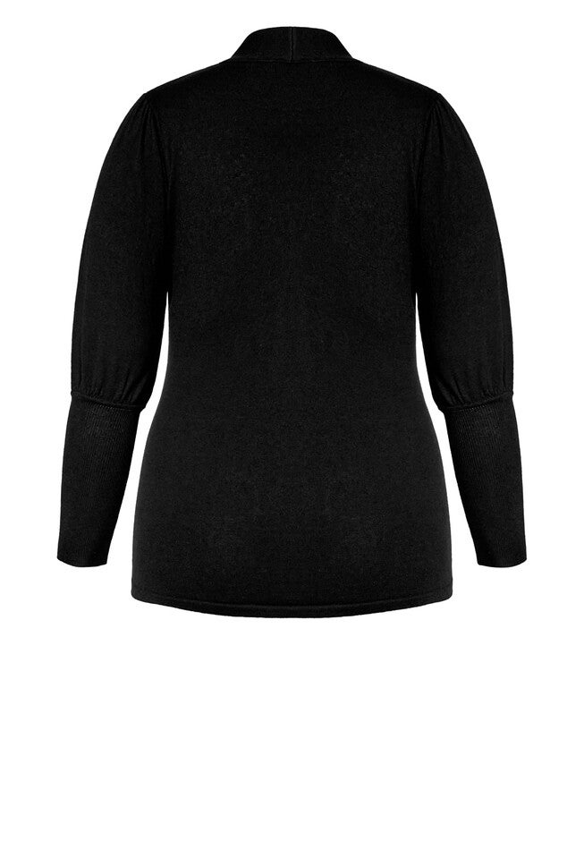Soft Tie Sweater - black, BLACK, alternate image number 4