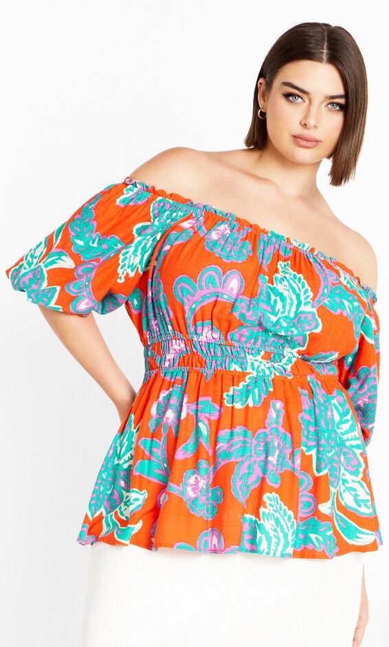 Sophia Top - orange, RED, hi-res image number null