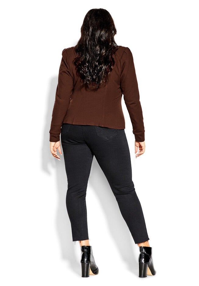 Piping Praise Jacket - truffle, BROWN, alternate image number 2