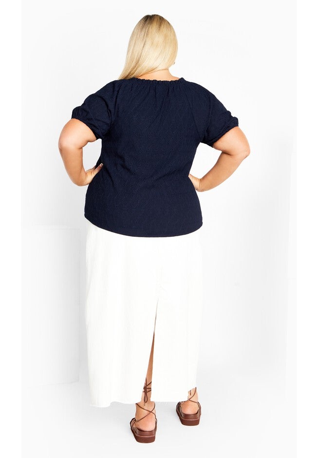Brittany Top, NAVY, alternate image number null