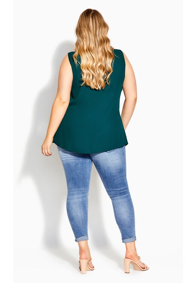 Sexy Zip Top - jade, GREEN, alternate image number 4