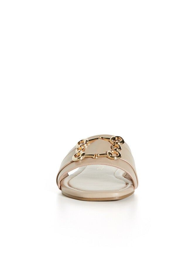 Bejewel Gold Chain Slide - nude, BEIGE, alternate image number 3