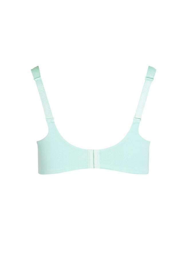 Smooth & Chic Cotton Wire Free Bra - iced aqua, GREEN, alternate image number null