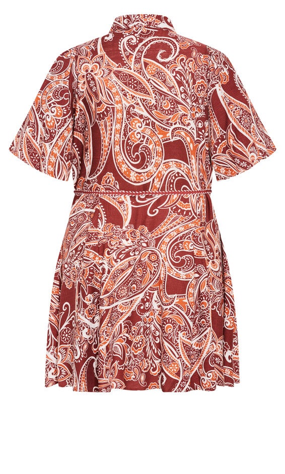 Marley Dress - marsala, PAISLEY, alternate image number 4