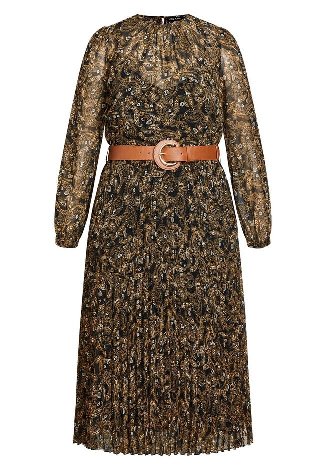 Paisley Dress - black, BLUE, alternate image number 3