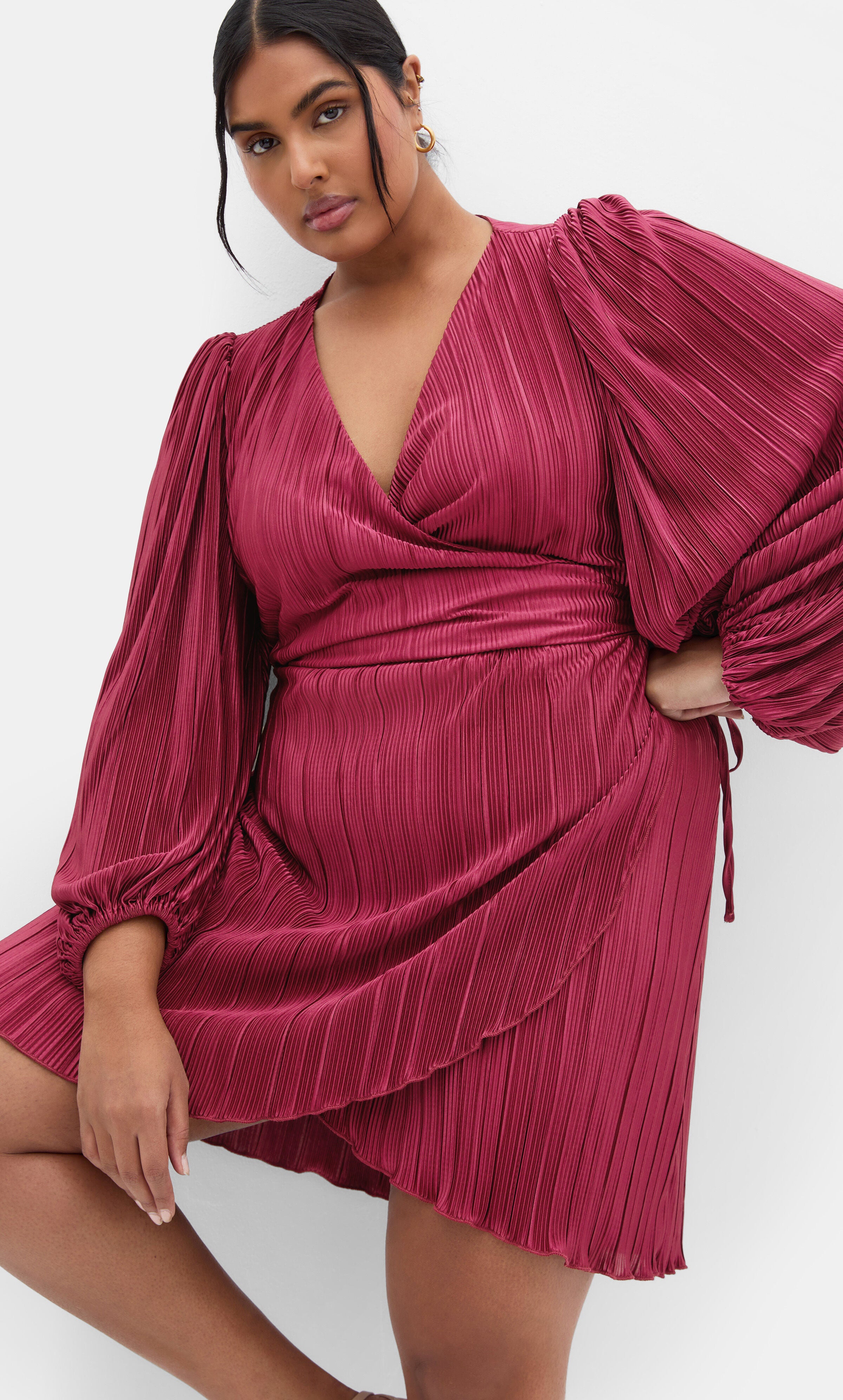 Kira Dress - plum, PURPLE, alternate image number 3