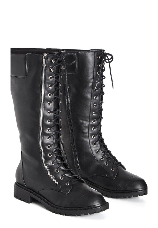 WIDE FIT Rochelle Knee Boot - black, BLACK, alternate image number null