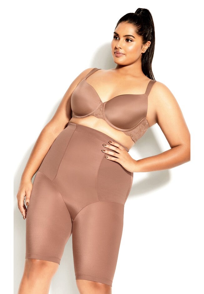 Smooth & Chic Thigh Shaper - bronze, BROWN, hi-res image number null