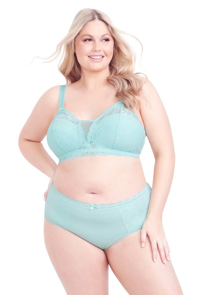 Wire Free Lace Bra - powder blue, BLUE, hi-res image number 0
