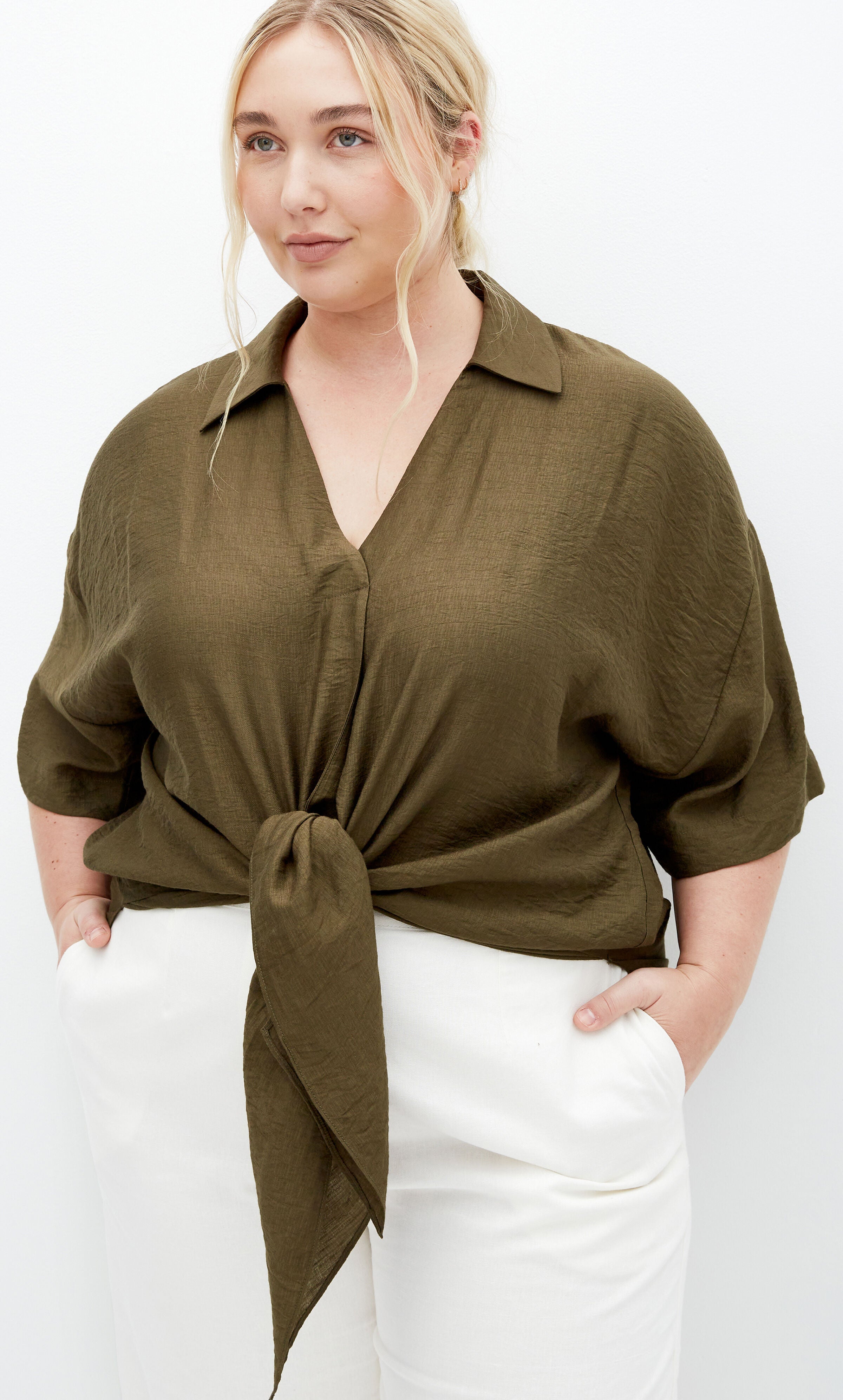 Rosie Shirt - navy, GREEN, hi-res image number 0