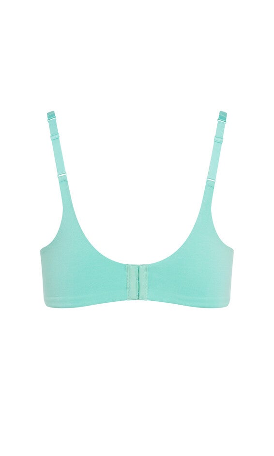 Smooth & Chic Cotton T-Shirt Bra - biscay green, GREEN, alternate image number 4