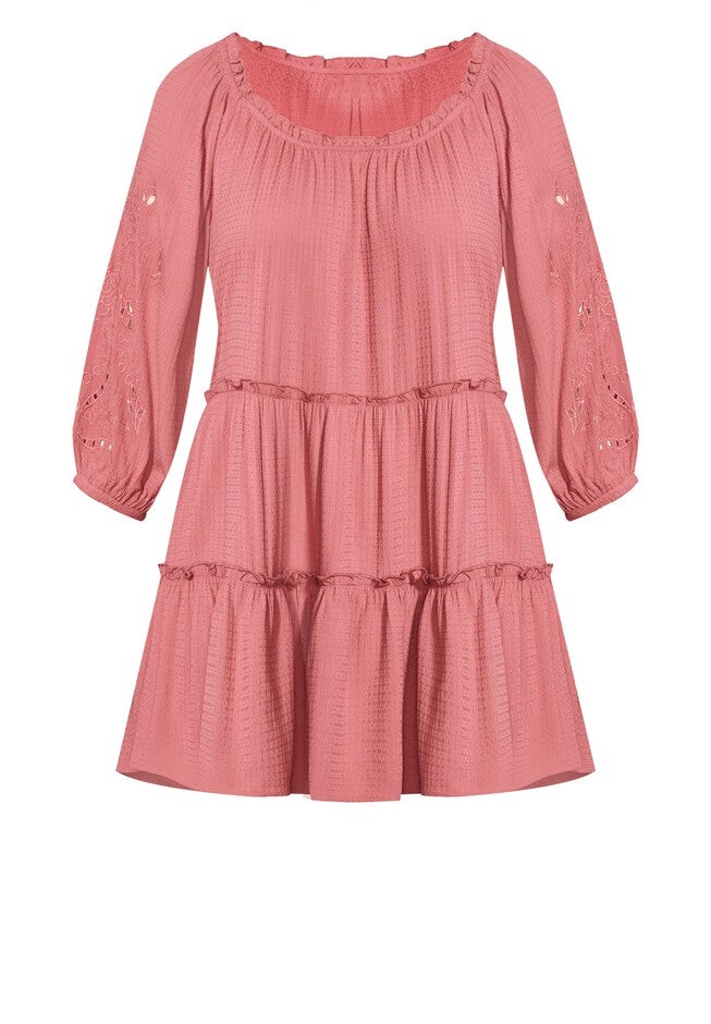 Clover Cut Work Tunic, HIBISCUS, alternate image number null