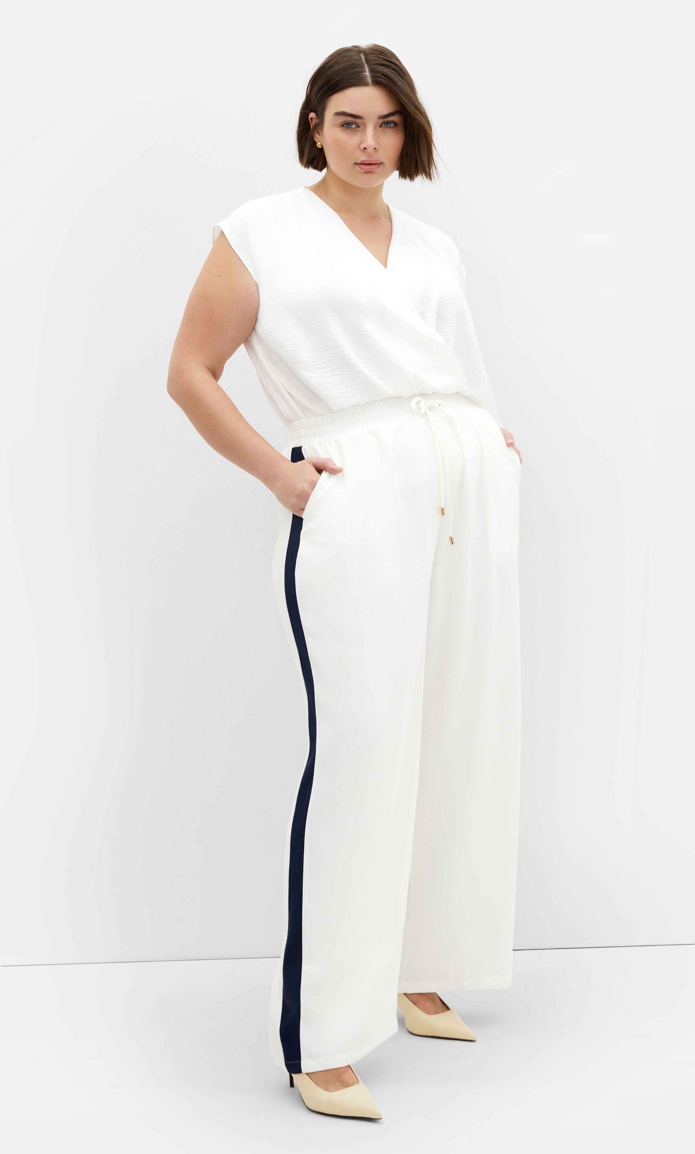 Lilia Lined Pant - ivory, WHITE, hi-res image number 0