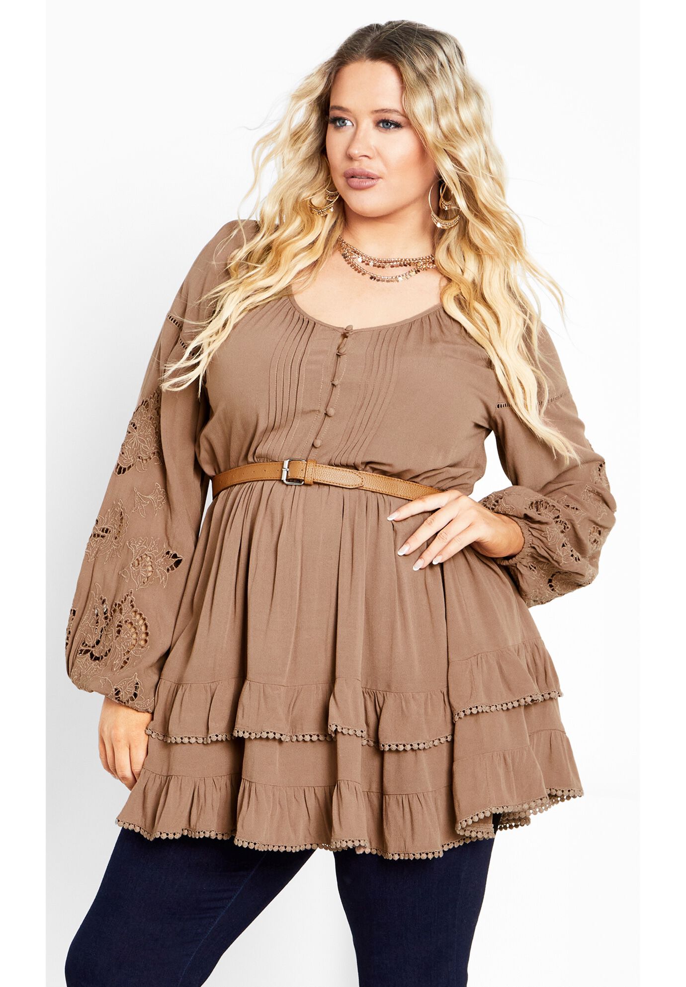 Macie Tunic, LATTE, alternate image number 4