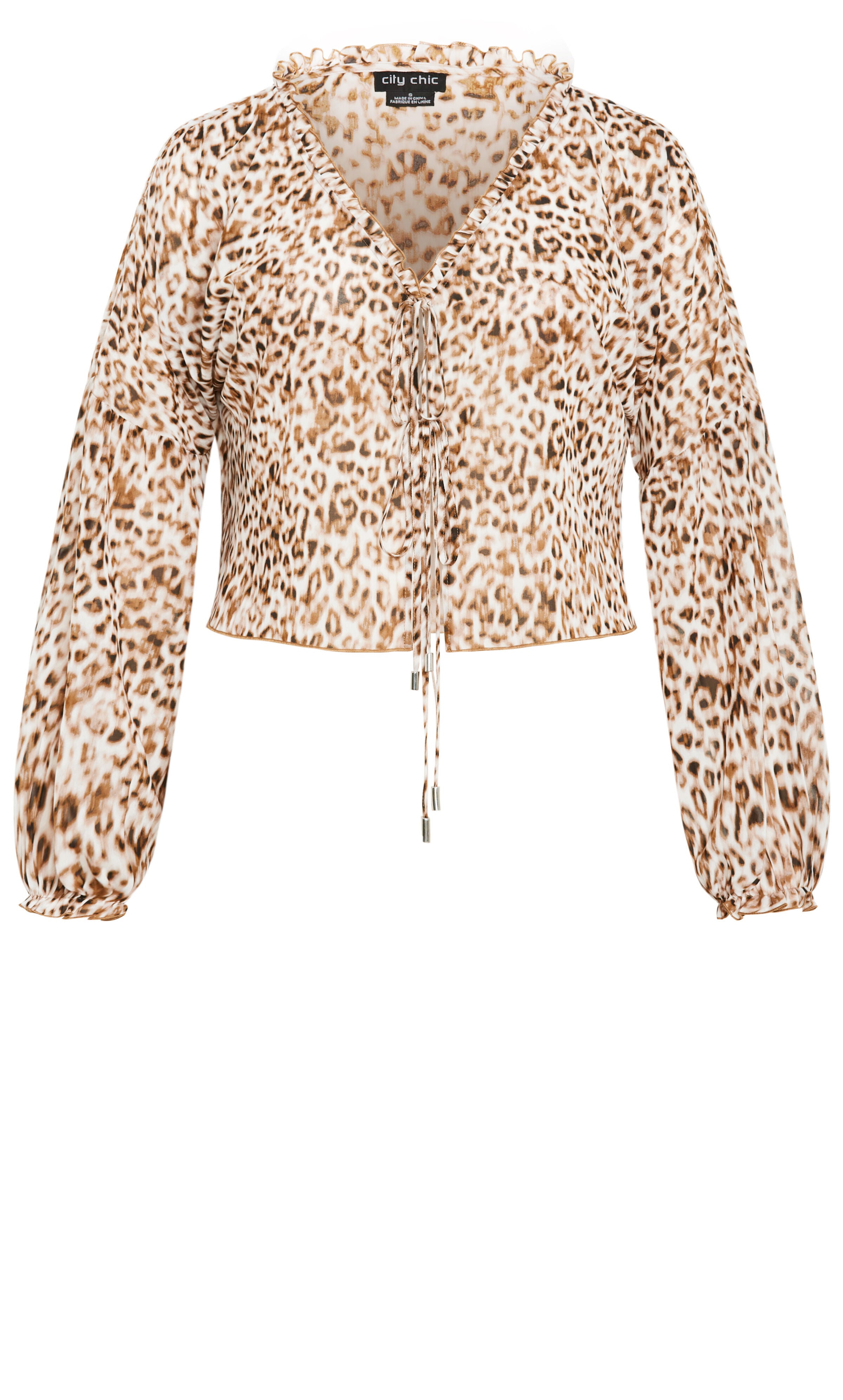 Corina Top - leopard, BROWN, alternate image number 3