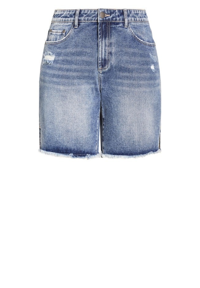 Supa Split Short - mid wash, BLUE, alternate image number null