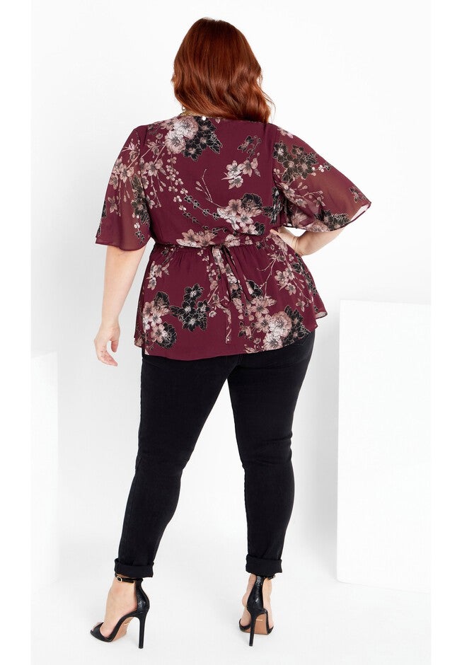 Blossom Love Top - ruby, RUBY, alternate image number 3