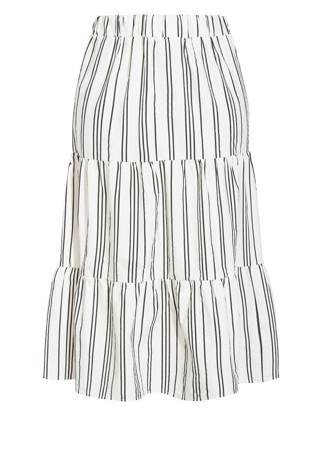 In Stripe Skirt - ivory, WHITE, alternate image number 2