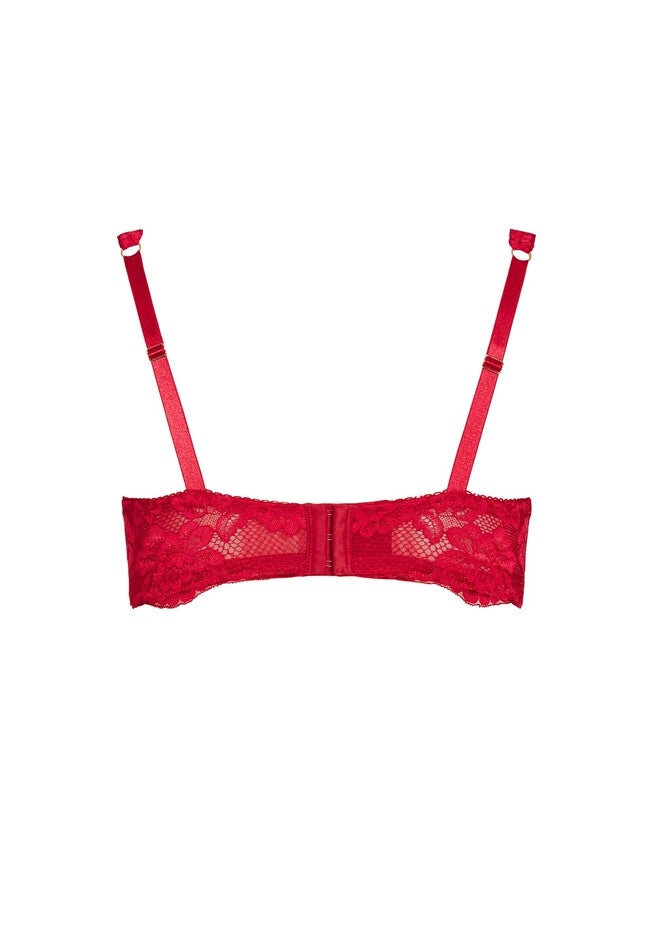 Sylvie Quarter Cup Bra - pomegranate, RED, alternate image number 5