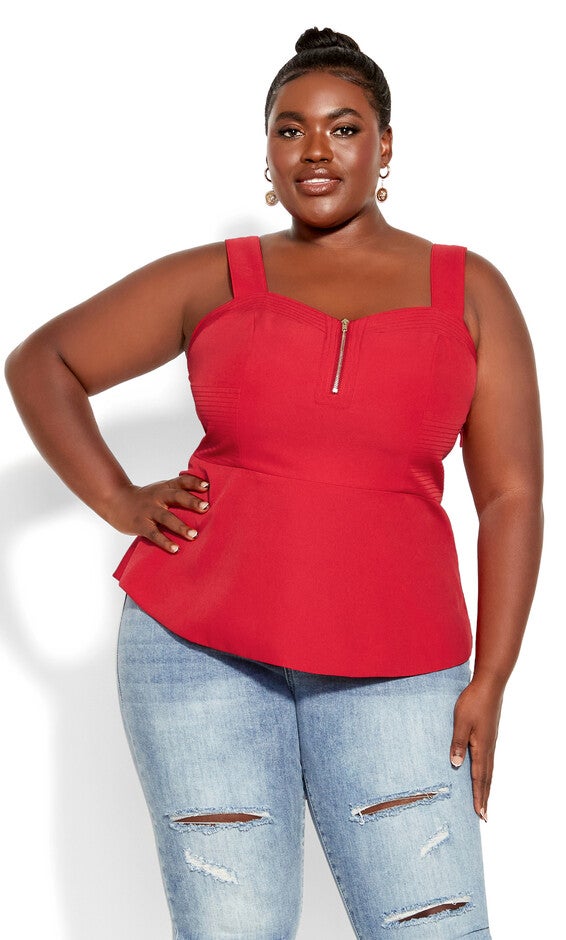Sassy Class Top - cherry, RED, hi-res image number null