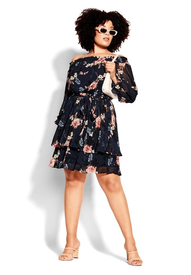 Odette Dress - navy, BLUE, hi-res image number null