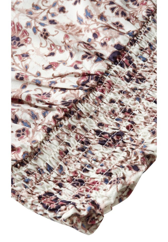 Mylah Shirred Top, FOLK FLORAL, alternate image number 3
