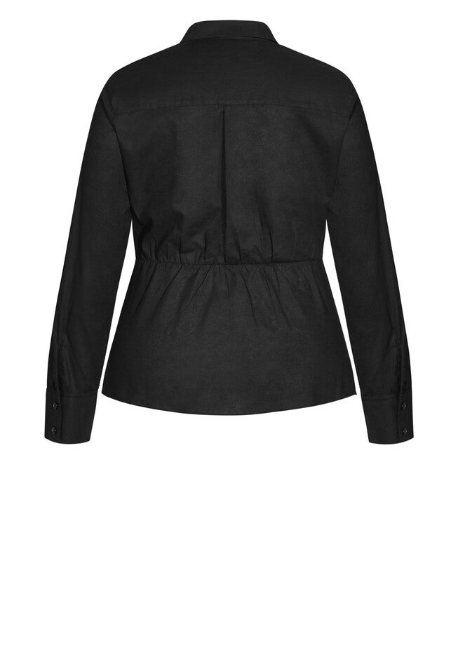 Pocket Wrap Shirt - black, BLACK, alternate image number 5