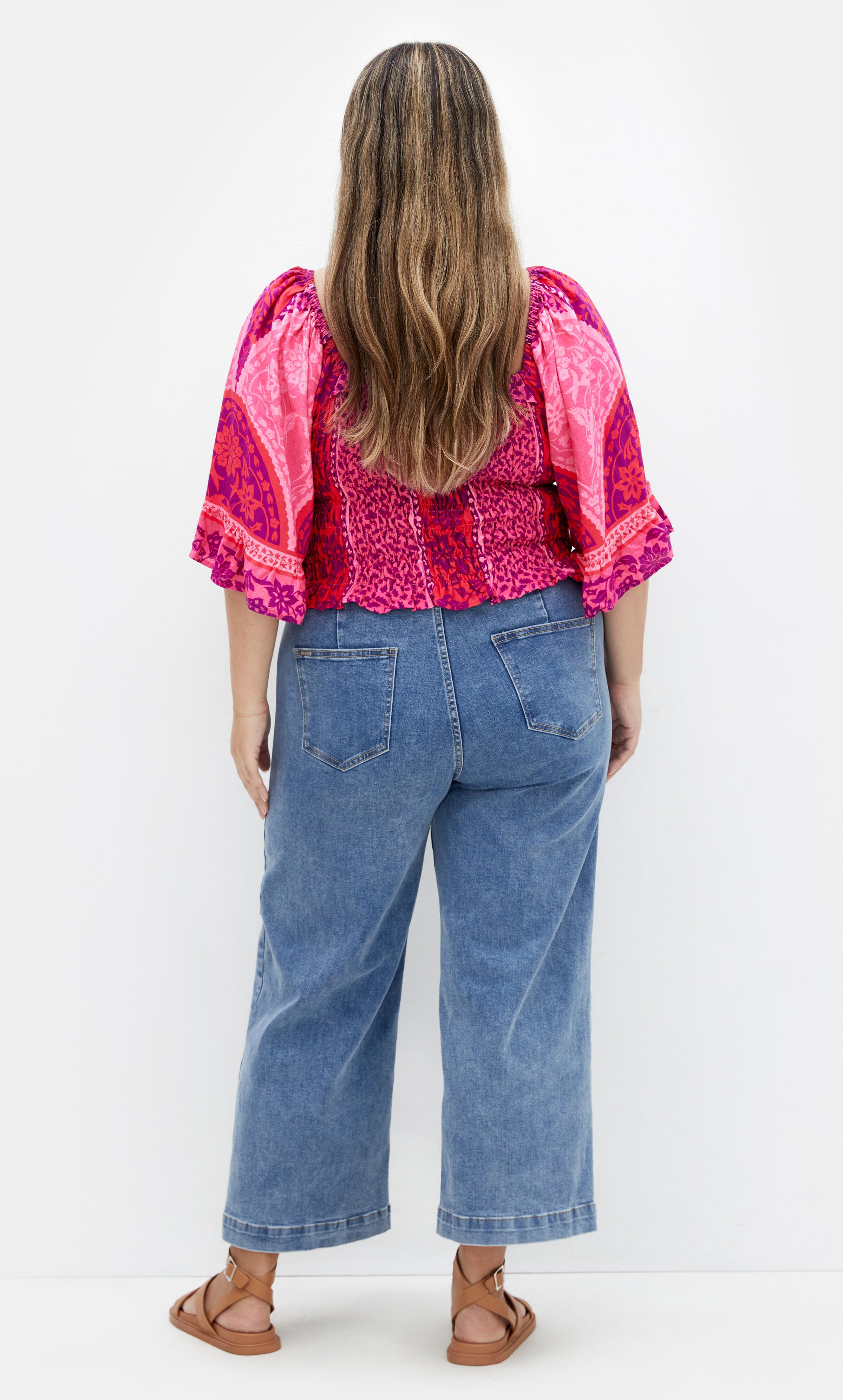 Samara Print Top - magenta, PINK, alternate image number 2