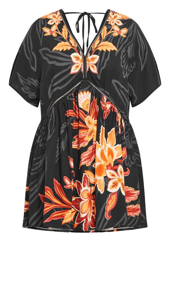 Island Breeze Kaftan - black, ORANGE, alternate image number null