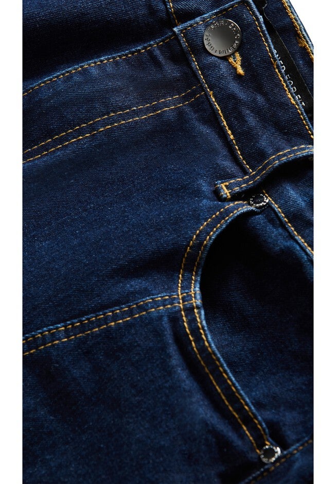 Leah Flare Jean - dark denim, BLUE, alternate image number 5