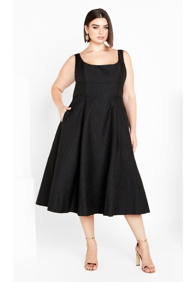 Estella Dress - black, BLACK, on-hover image number null
