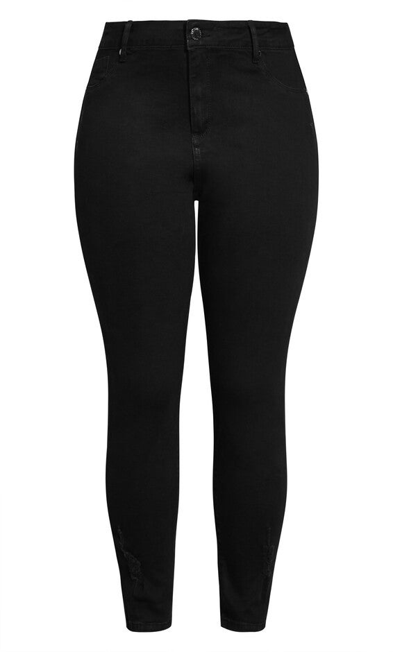 Harley Rip Cuff Jean - black, BLACK, alternate image number 2