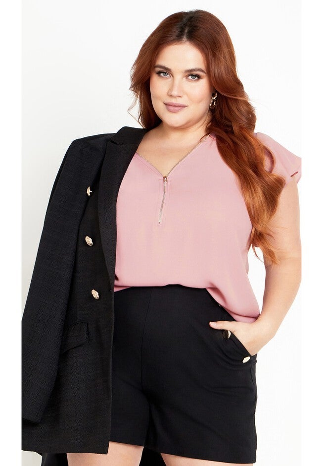 Zip Fling Top - blush, PINK, hi-res image number null