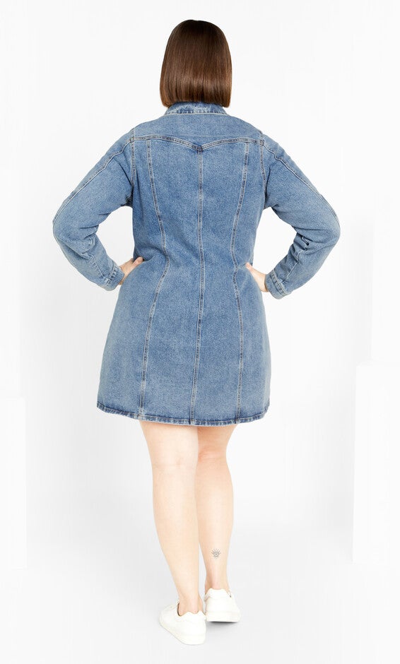 Oaklyn Dress - mid denim, MID, alternate image number null