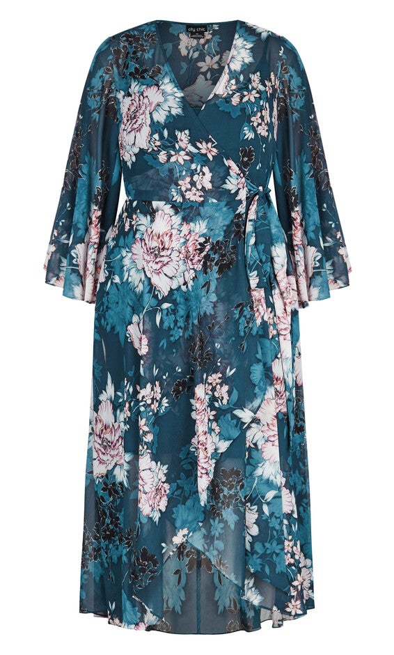 Jade Blossom Maxi Dress - jade, GREEN, alternate image number 4