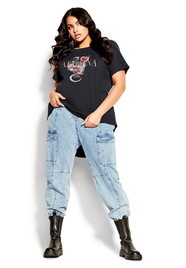 Arizona Rose Tee - navy, BLUE, alternate image number null