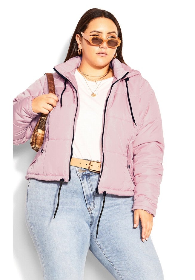Streetwise Puffer Jacket - peony, PINK, hi-res image number 0