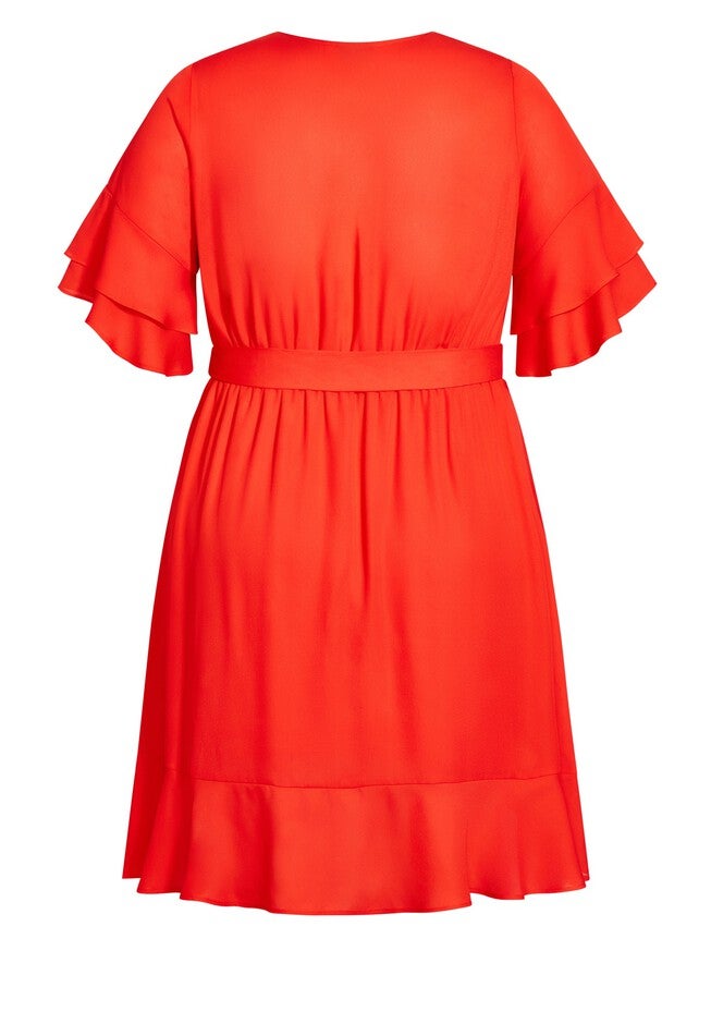 Isabella Dress - tigerlily, ORANGE, alternate image number null
