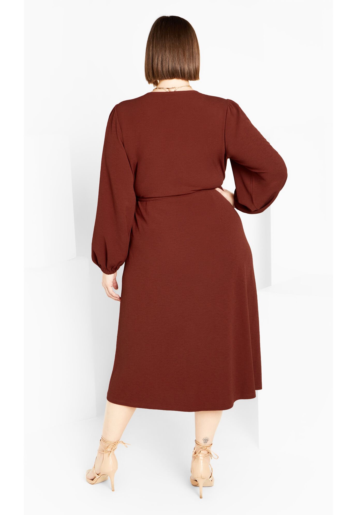 Wrap Hayden Maxi Dress - sienna, RED, alternate image number 4