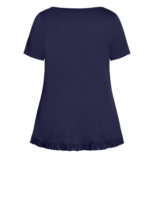 Mae Ruffle Top, WHITE, alternate image number null