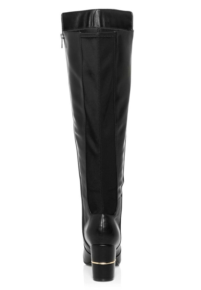 WIDE FIT Priscilla Knee High Boot - black, BLACK, alternate image number null