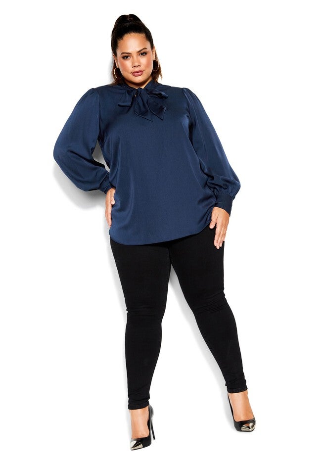 In Awe Top - navy, BLUE, on-hover image number 1