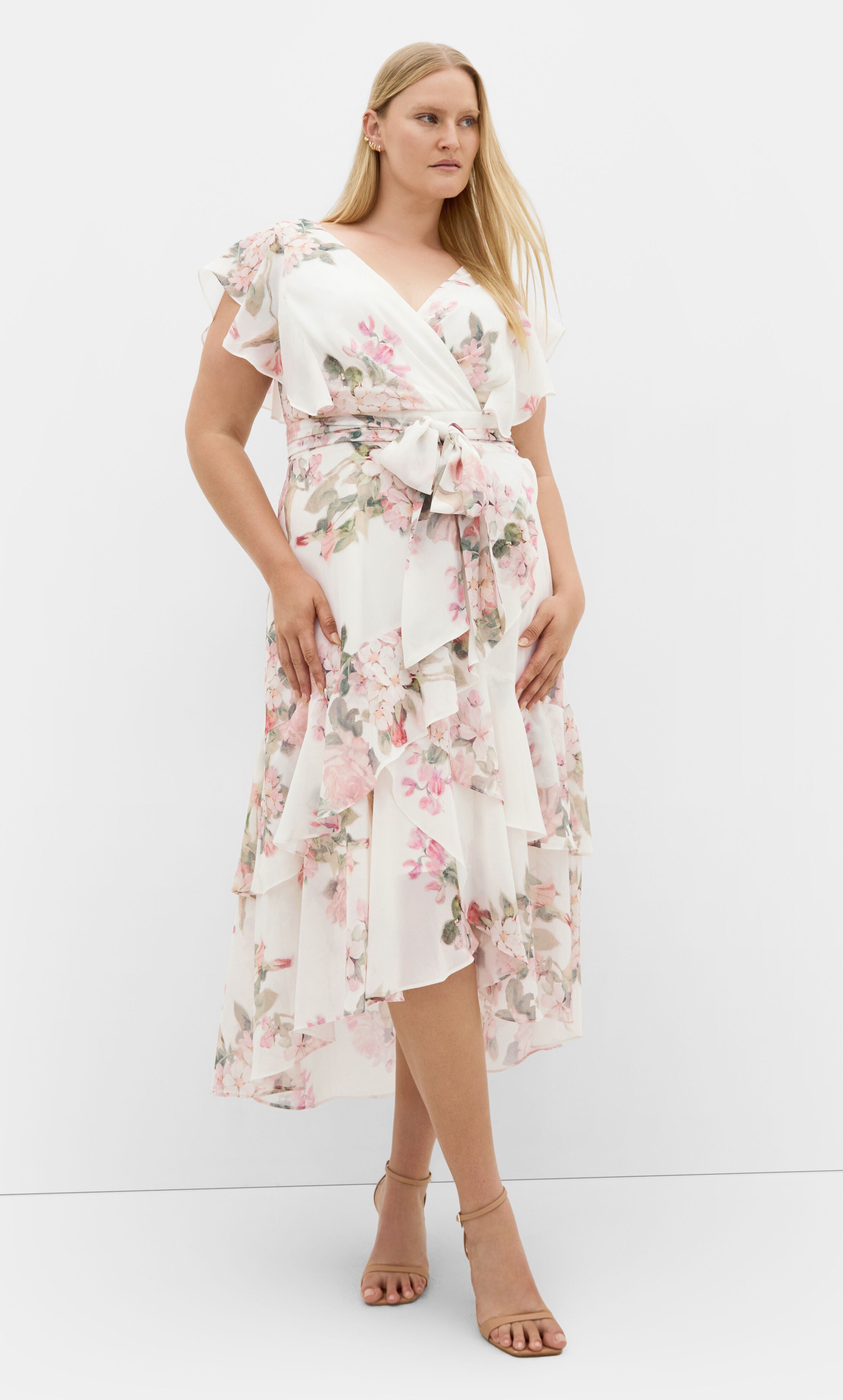 Demure Floral Maxi Dress