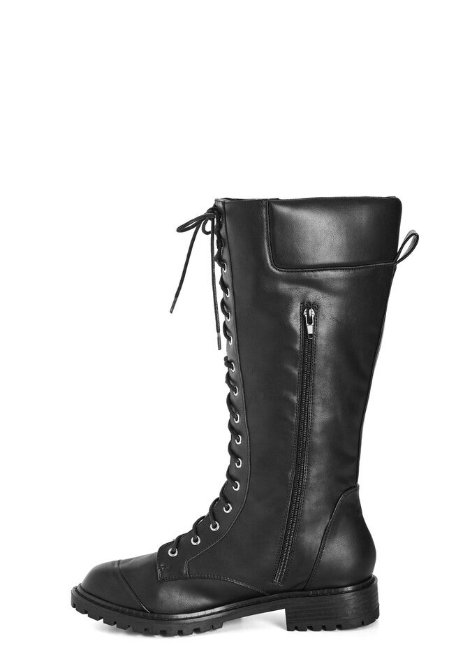 WIDE FIT Rochelle Knee Boot - black, BLACK, alternate image number null
