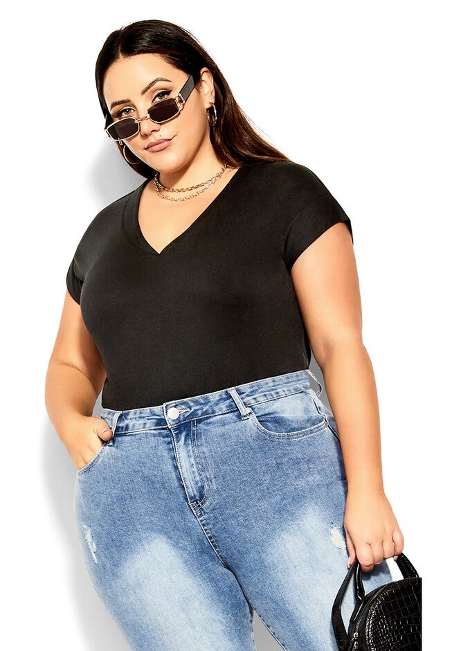 Dynamic V Top - black, BLACK, hi-res image number null