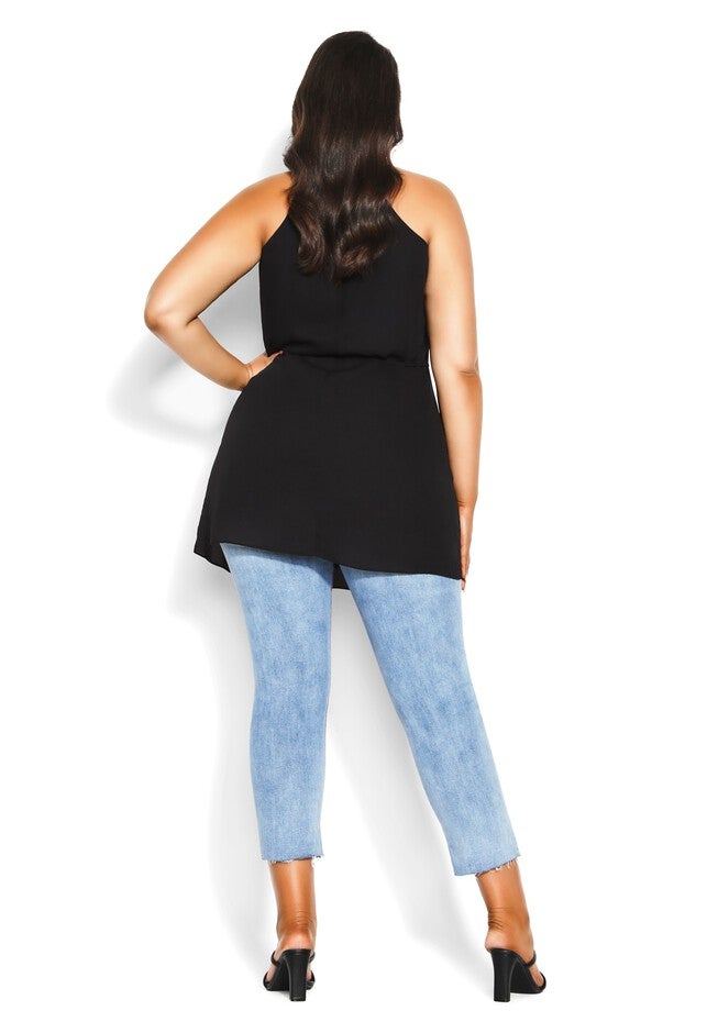 Waterfall Tunic - black, BLACK, alternate image number null